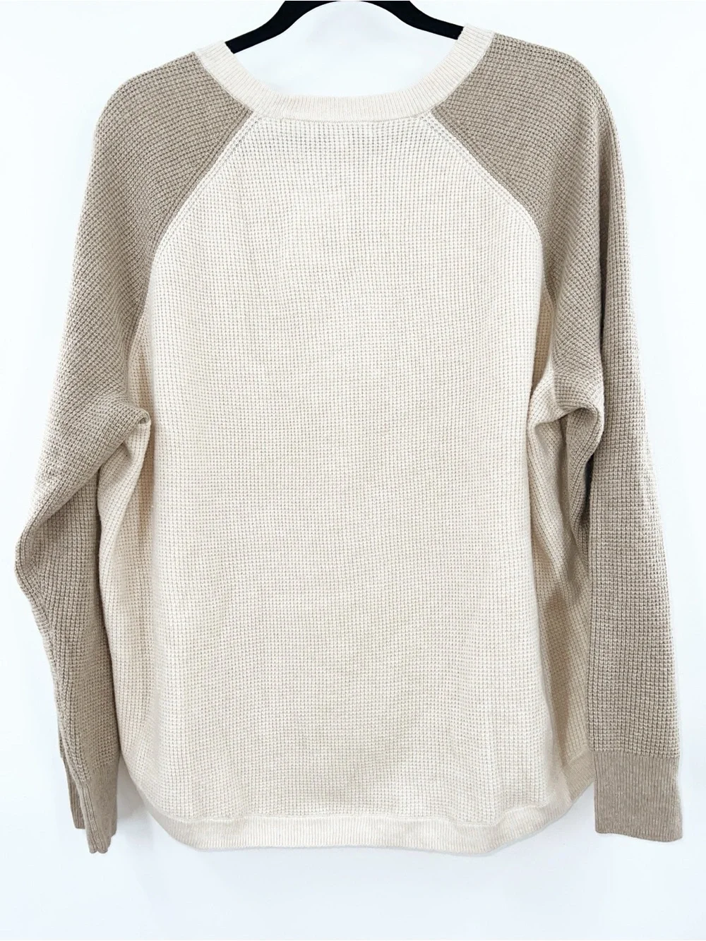 Madewell NWT Jane Waffle Stitch Sweater in Heather Cement size XL